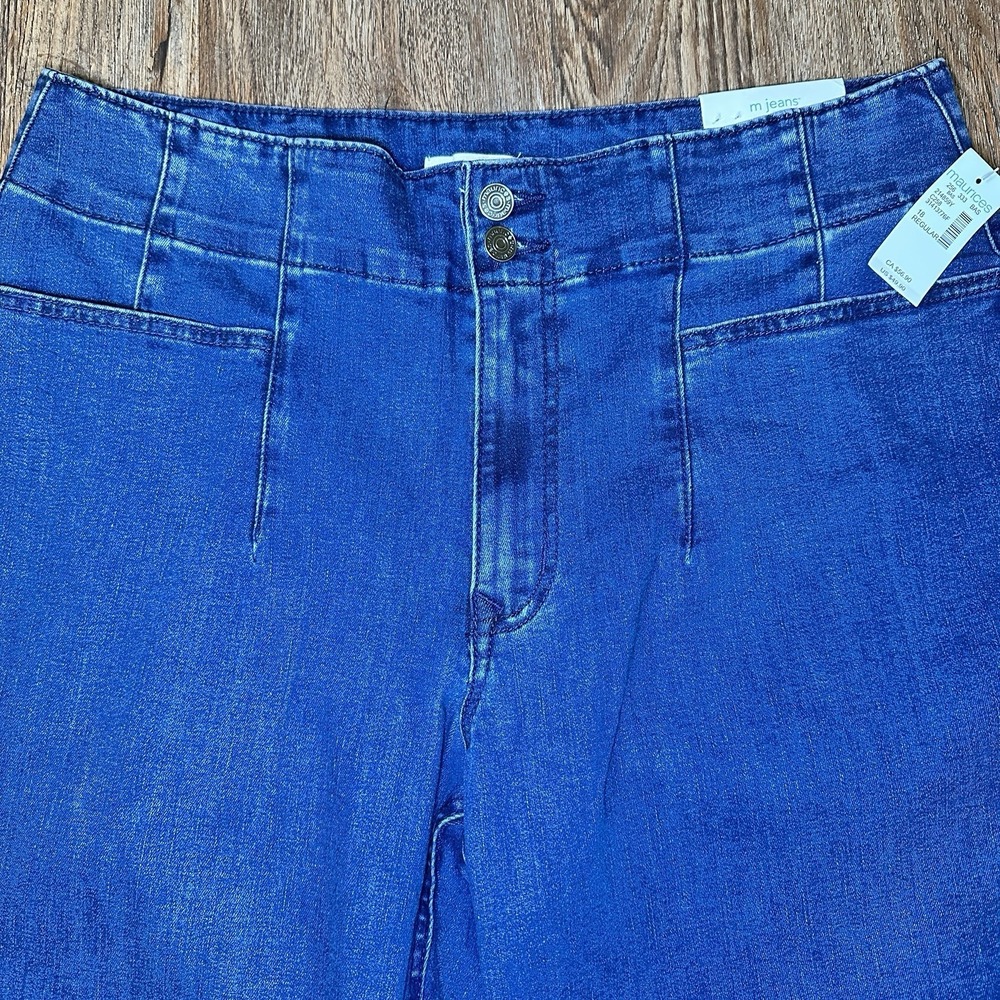 M Jeans by Maurices NWT Curvy High Rise Flare Jeans Blue Size 18 - Picture 2 of 9